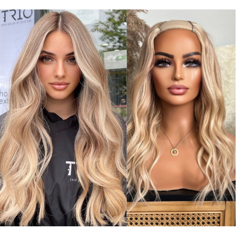 Extensii Front Lace (Semiperuca) DeLuxe Blond Natural